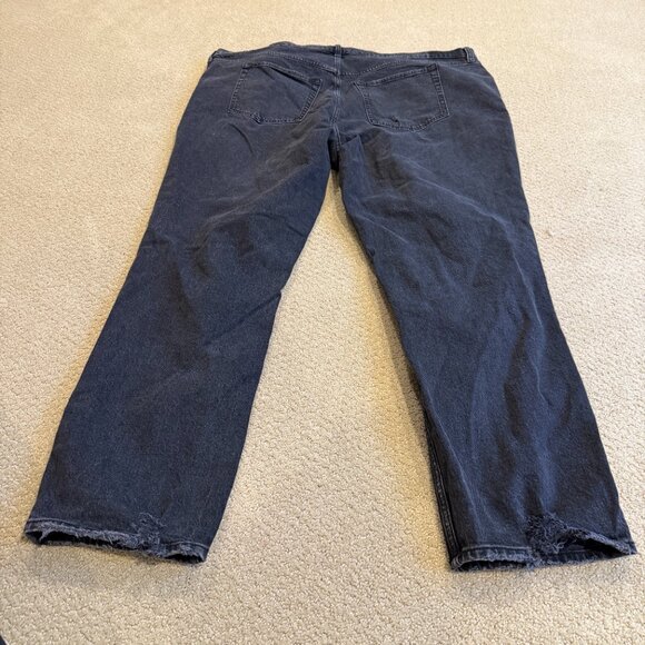 Abercrombie & Fitch 90s Straight Ultra High Rise Size 37L / 24L Long Black Plus - Picture 11 of 13